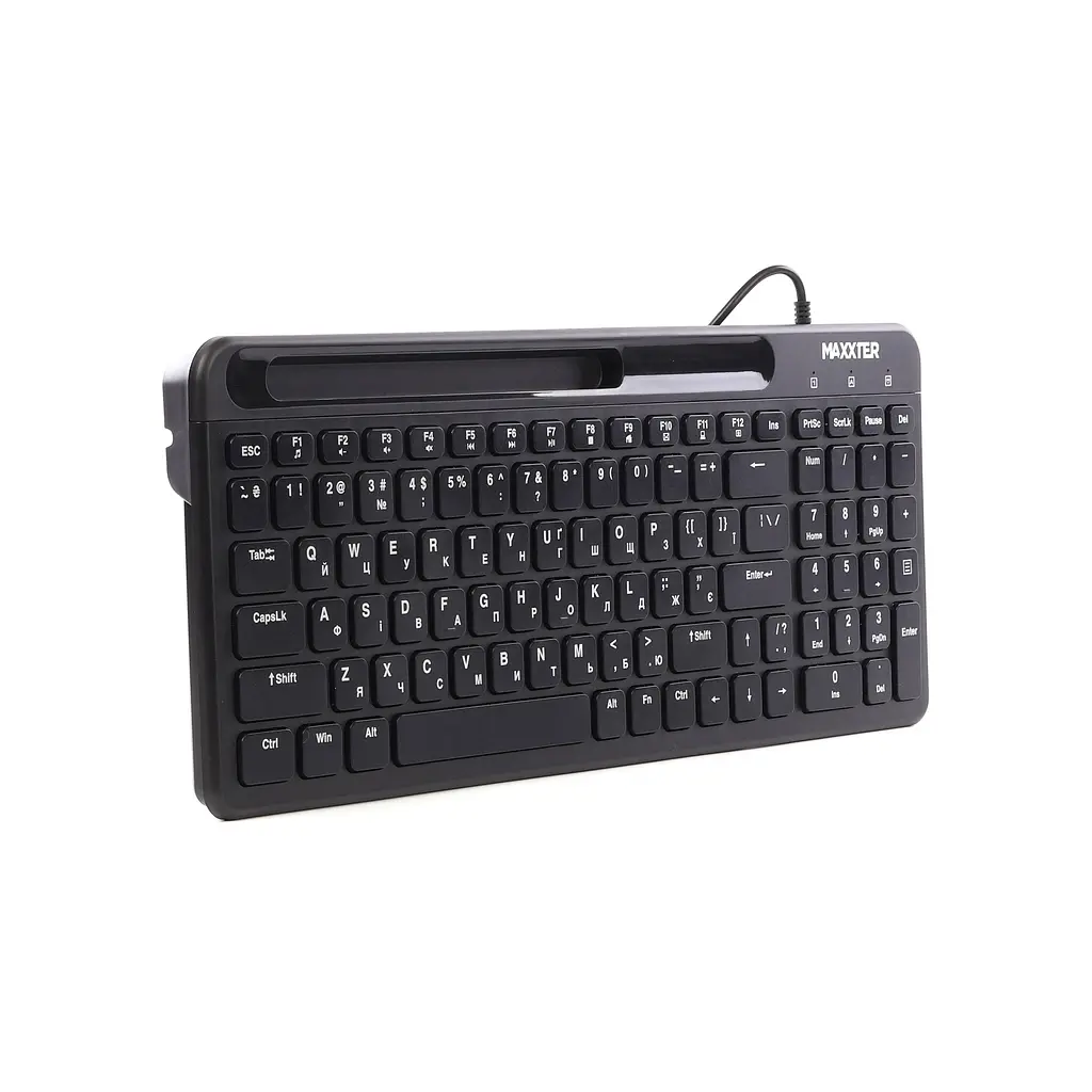 Клавіатура Maxxter KB-01B-UA USB Black (KB-01B-UA) - фото 3