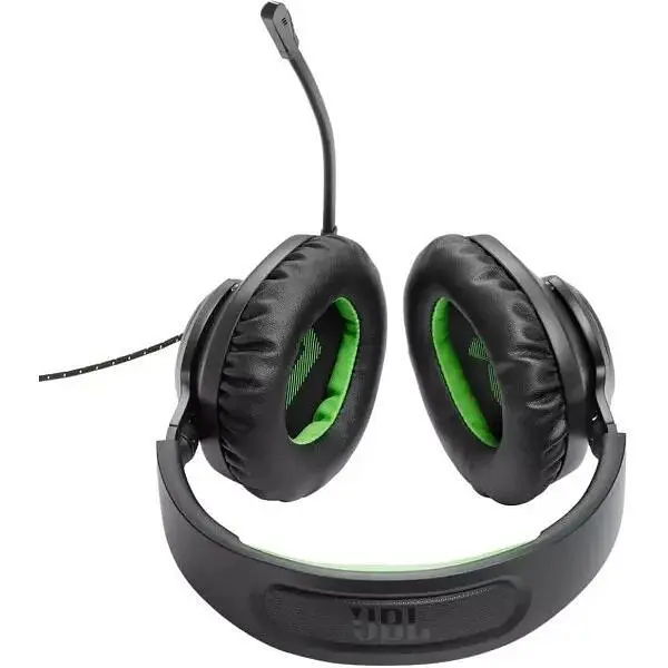 Навушники JBL Quantum 100X (JBLQ100XBLKGRN) провідні з мікрофоном чорні - фото 2