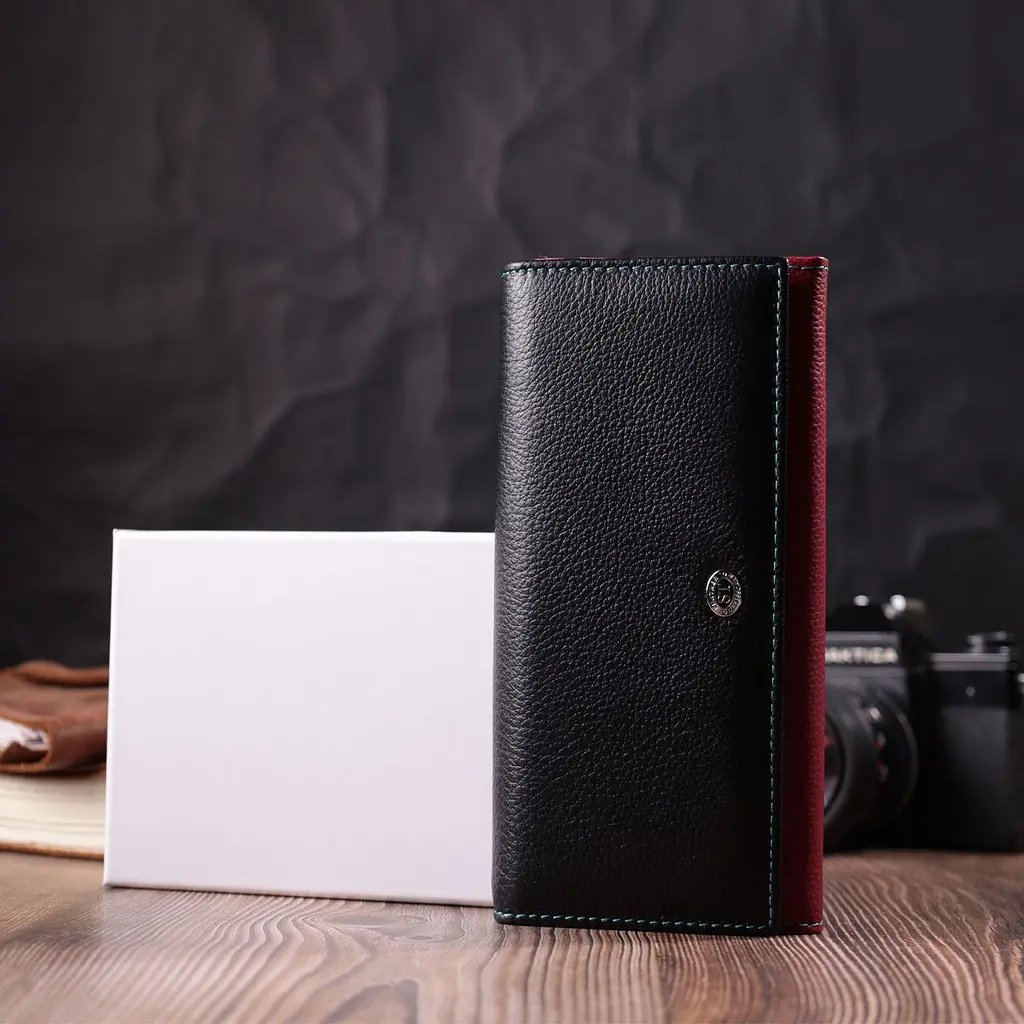 Місткий гаманець для прекрасних жінок із натуральної шкіри ST Leather 22517 різнокольоровий - фото 8