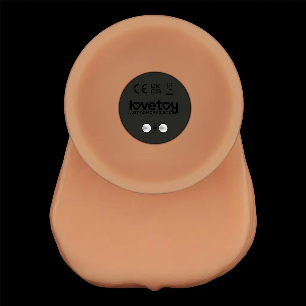 Реалістичний вібратор Vibrating Power Basics Cock 11" тілесний - фото 7