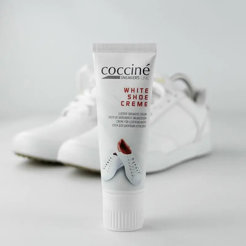 Живильний крем для спортивного взуття Coccine Sneakers White Shoe Creme, 75 мл — білий, догляд та відновлення кольору кросівок - фото 2