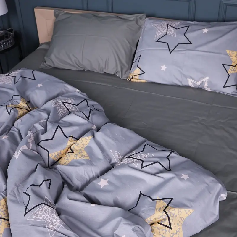 Наволочка MirSon Сатин 22-1373 Gray Starry Sky 70х70 см сіра (2200010474855) - фото 5