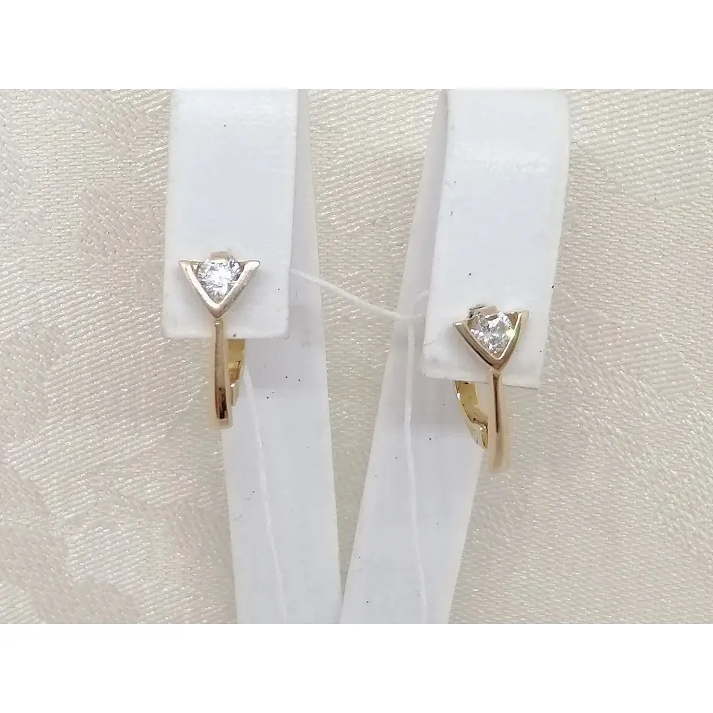 Золоті сережки Гаразд з фіанітами. 3531927 - фото 4