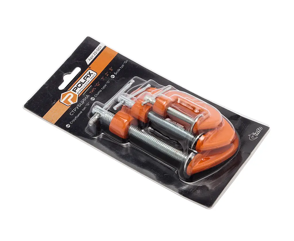 Набір струбцин Polax G-подібна 1" 2" 3" (22-001) - фото 5