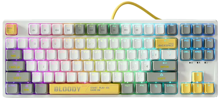 Клавиатура A4Tech S87 Bloody Energy RGB White - фото 3