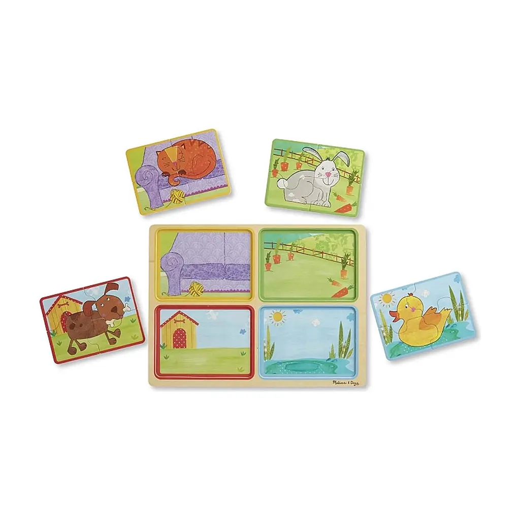 Пазл Melissa&Doug дерев'яні у футлярі "Грайливі друзі" (MD31364) - фото 6
