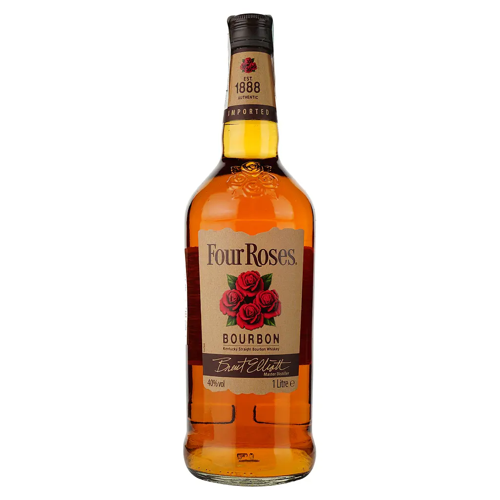 Виски Four Roses Kentucky Straight Bourbon Whiskey 40% 1 л в коробке - фото 2