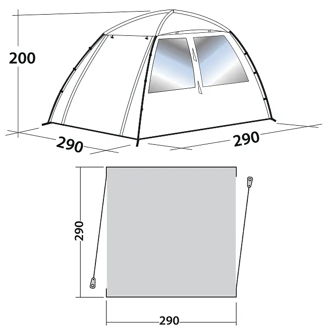 Шатро Easy Camp Daytent Granite Grey (120327) - фото 5