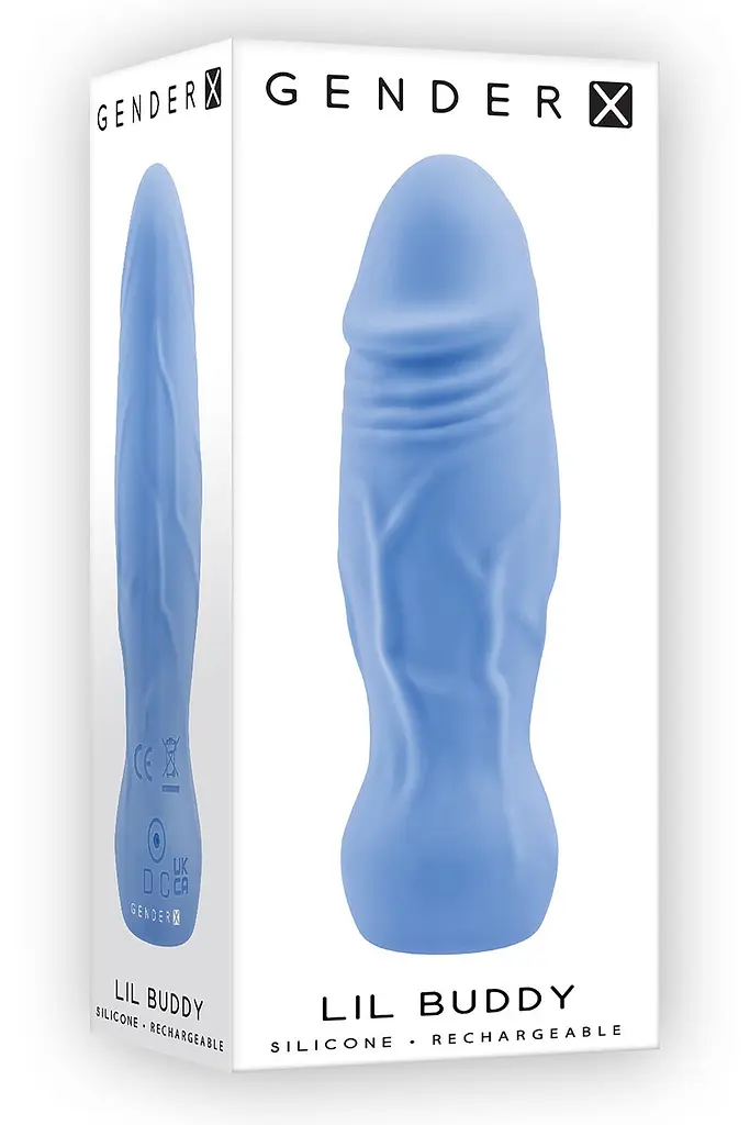 Вібратор Gender X Lil Buddy 10.2 см блакитний - фото 5