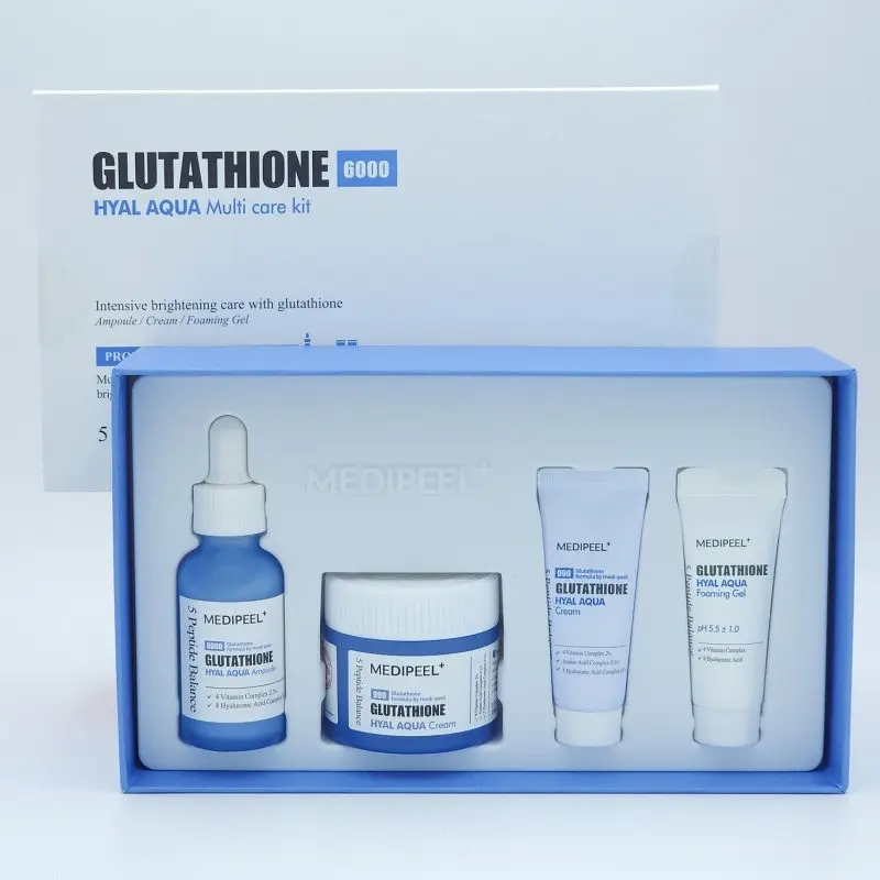Набір засобів для обличчя з гіалуроновою кислотою та вітамінами Glutathione Hyal Aqua Multi Care Kit Medi-Peel - фото 3