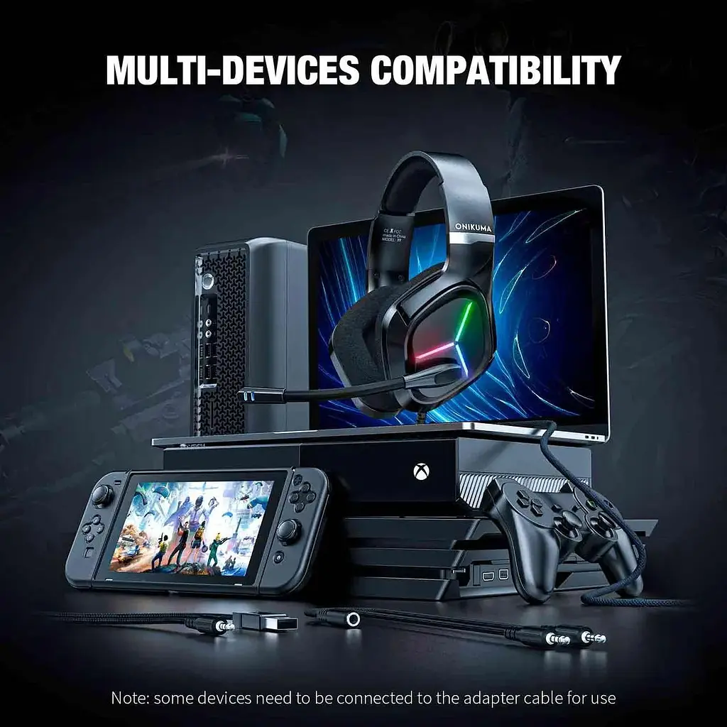 Наушники Onikuma Gaming with Blue LED X9 - фото 7