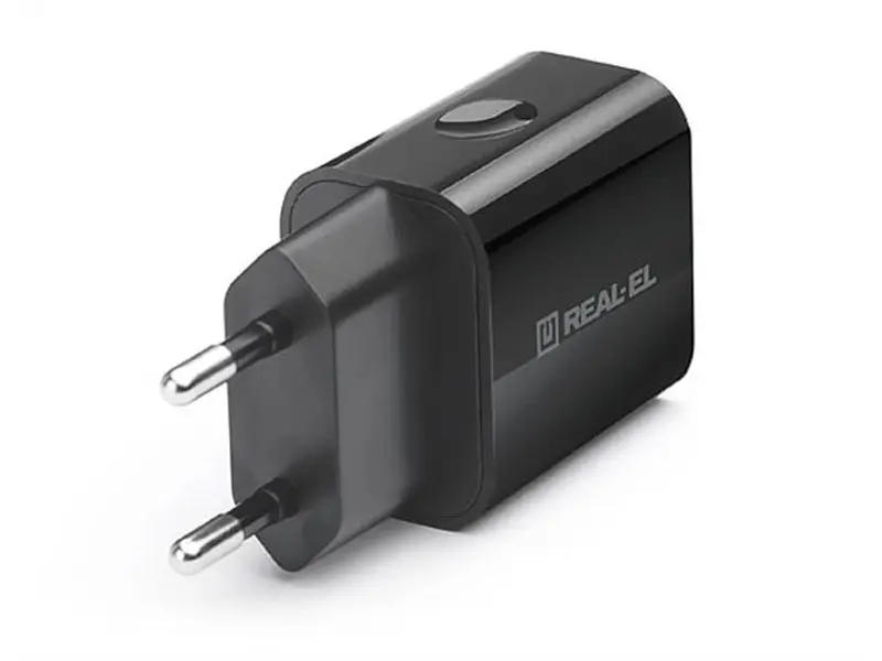 Мережевий зарядний пристрій REAL-EL CH-210 Black (EL123160014) - фото 3