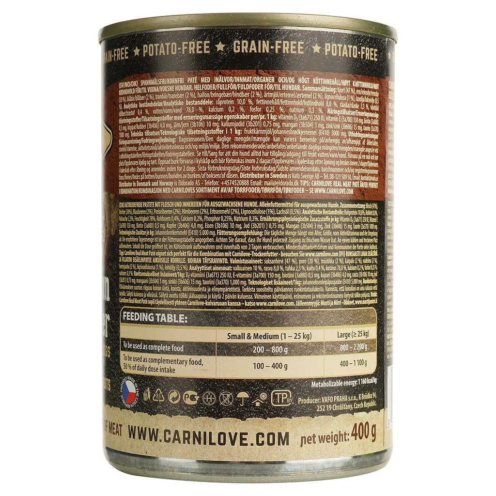 Уценка. Беззерновой влажный корм для собак Carnilove Adult Venison & Reindeer с олениной 400 г - фото 4