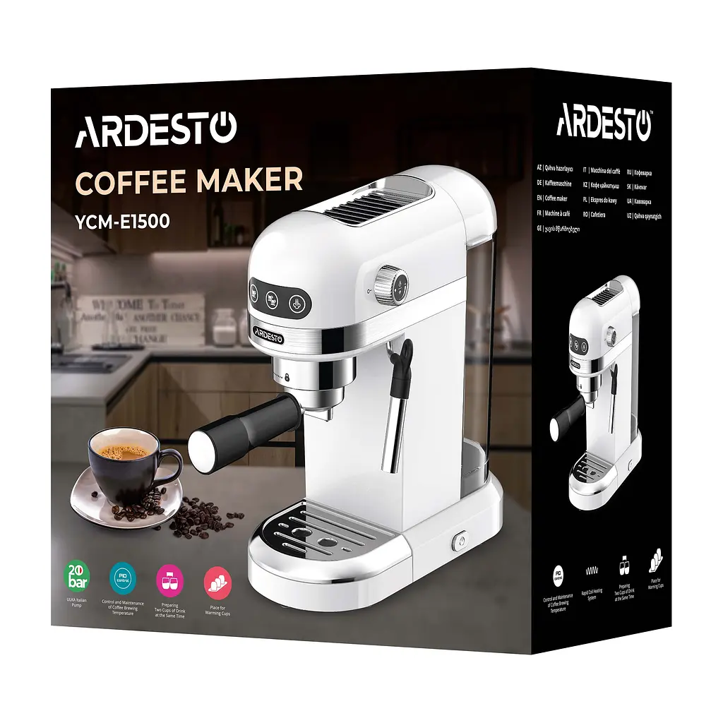 Кавоварка Ardesto ріжкова 1.4 л біла (YCM-E1500) - фото 20