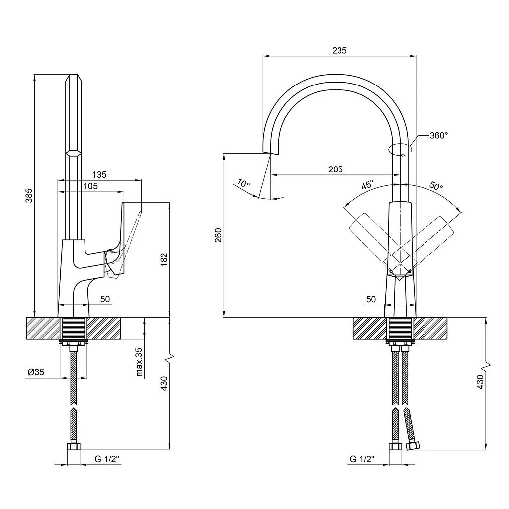 Змішувач для кухні Qtap Matice 9063103C (QTMAT9063103C) - фото 2
