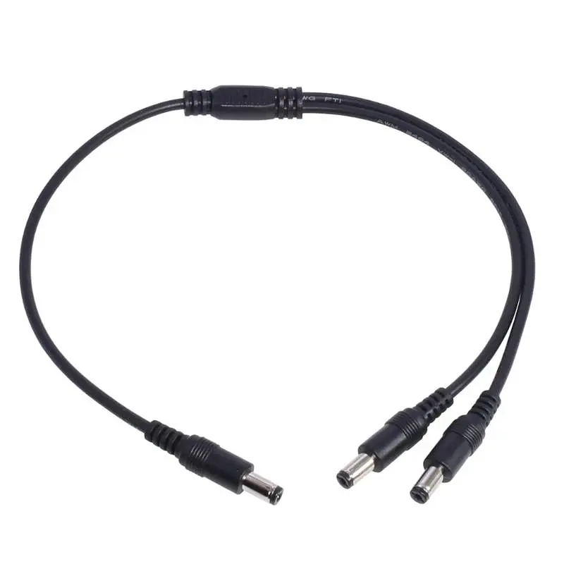 Розгалужувач живлення 0,4м DC12V 5.5*2.1мм тато-2*тато для ip-камери, роутера, медіаконвертера, безперебійника 40см (чорний) - фото 4