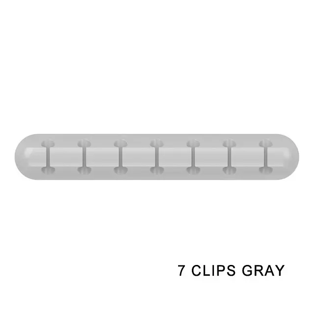 Органайзер для кабелів самоклеючий на 7 проводів ANbeauty 13х2 см Gray (AN0103428) - фото 4
