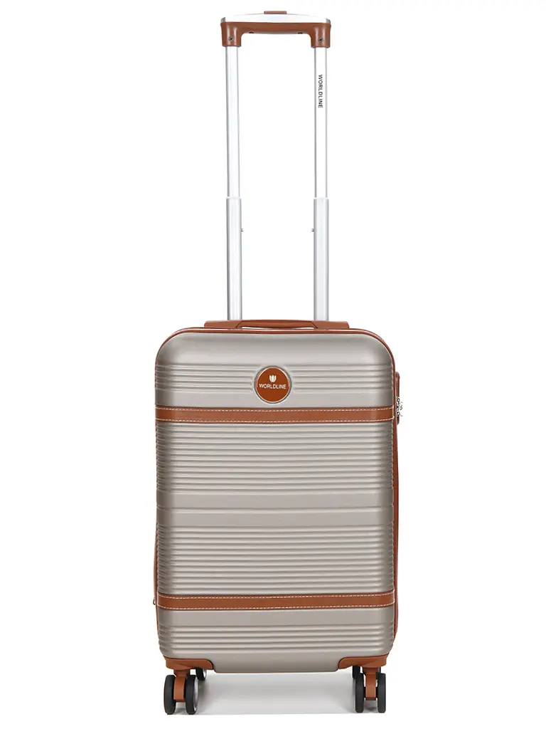 Валіза маленька S ABS-пластик Worldline Airtex 629 56×36×22см 38л Шампань - фото 2
