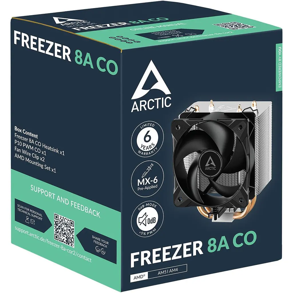 Кулер для процесора Arctic Freezer 8A CO SAM5/SAM4 Black (ACFRE00162A) - фото 6