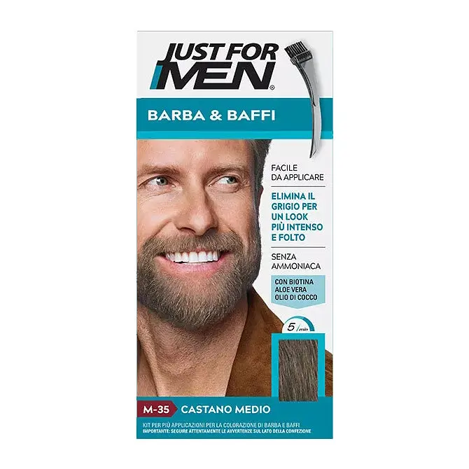 Фарба камуфлююча для бороди та вусів Just For Men M-35 коричнева