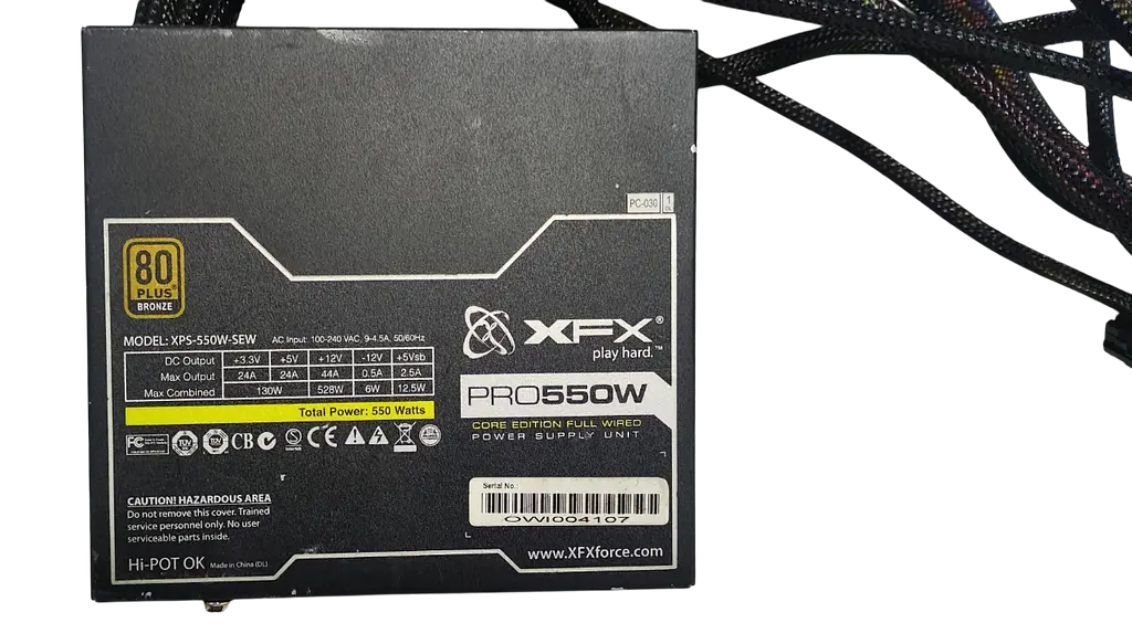 Блок питания XFX PRO 550W 80+ Bronze (XPS-550W-SEW) Б/У - фото 2