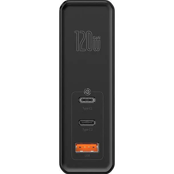 Мережевий зарядний пристрій Baseus GaN Xiaomini Quick Charger 1 USB + 2Type-C 120W CCGAN-J01 Black - фото 2