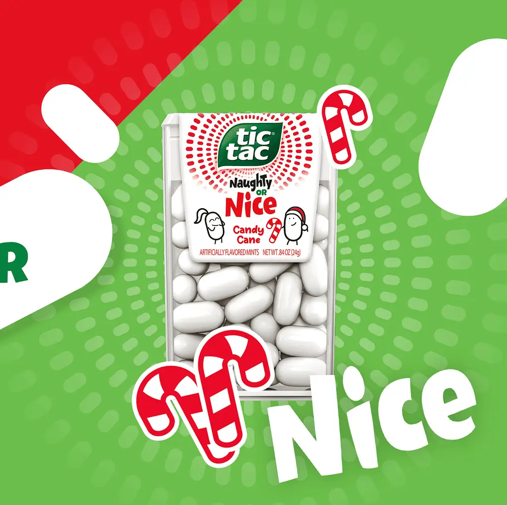 Драже Tic Tac Naughty or Nice Candy Cane Mints 23.8г - фото 5