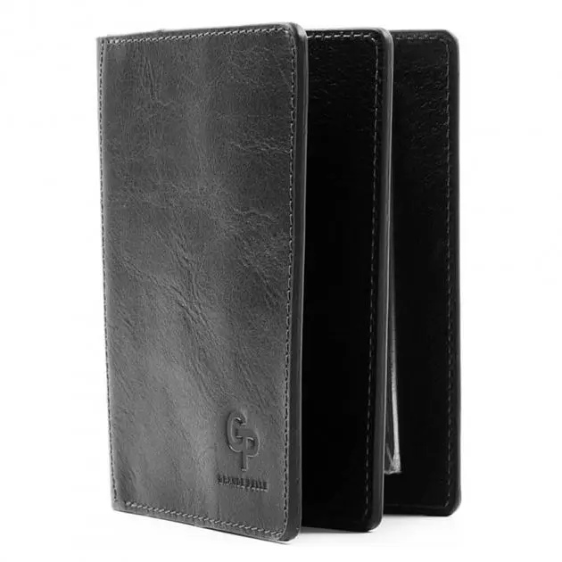 Шкіряна обкладинка для документів GRANDE PELLE 14х10,5х2 см acs0026400 - фото 4