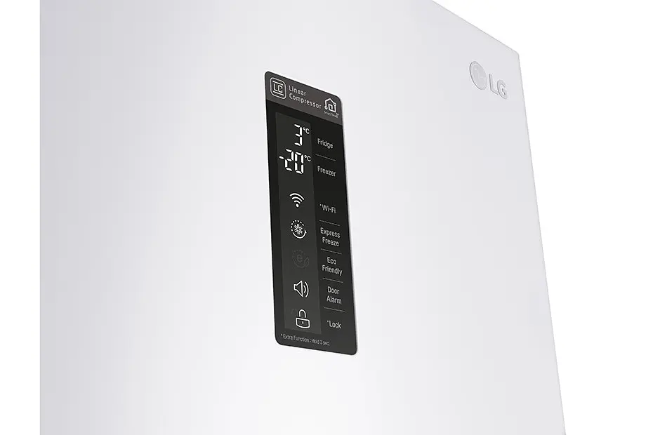 Холодильник LG GW-B499SQFZ 2 м 360 л А++ Total No Frost лінійний компресор зовнішній дисплей білий - фото 2