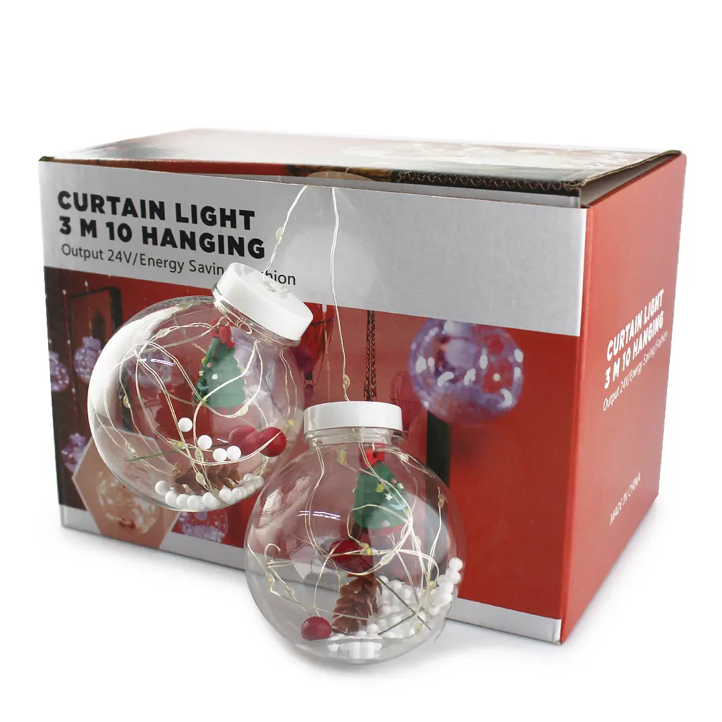 Гірлянда Xmas Мікс 4 види 200L W-1 Copper curtain ball lamp W білий 3M*1.5M (47655-8076_248) - фото 3