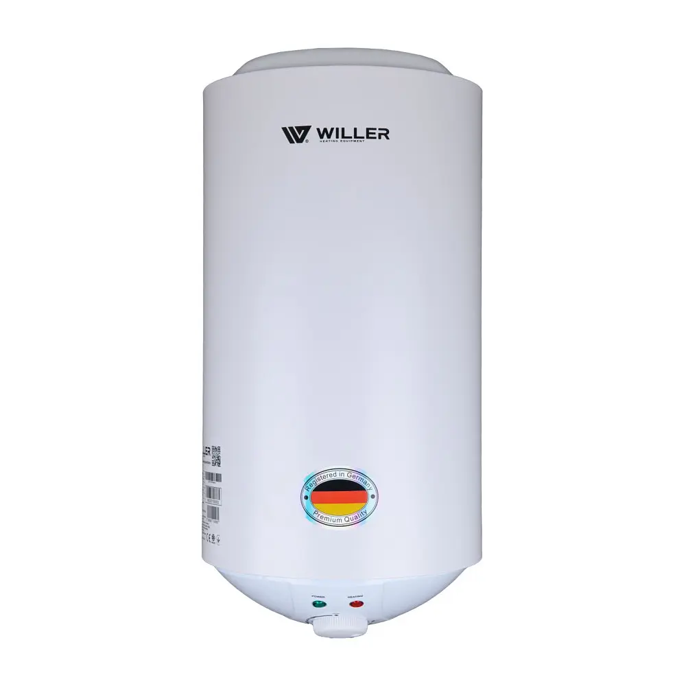 Водонагрівач WILLER Palermo, 2 кВт, "мокрий" ТЕН, 15 л, Slim, універсальний, білий (AEVH-15R)