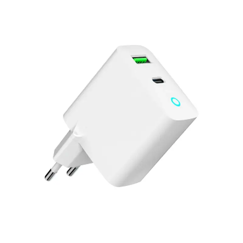 Зарядний пристрій Gembird 1xUSB-A + 1 Type-C (PD20Вт + QC3.0 18Вт) white (TA-UC-PDQC20L-W-01) - фото 3