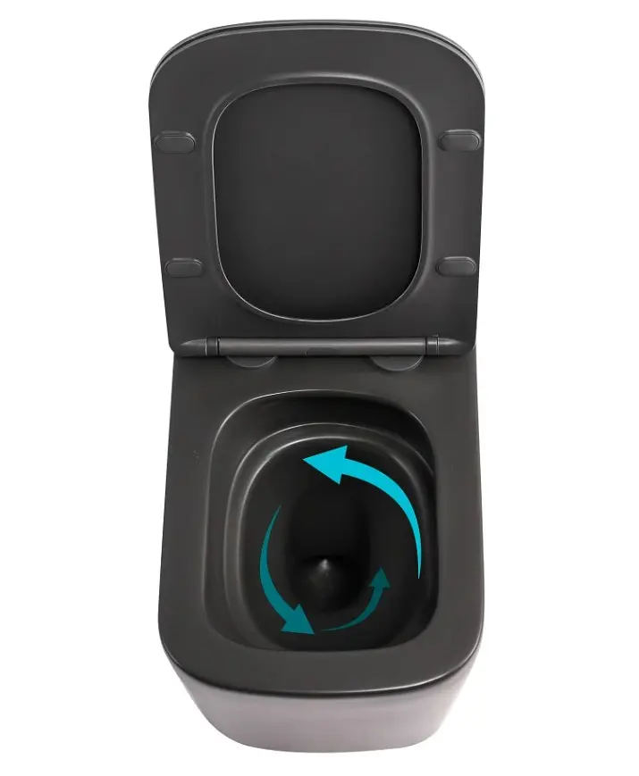 Унітаз підвісний Qtap Tern Ultra Quiet, Anthracite, з сидінням Slim Duroplast / Soft-close / Quick Release QTTER26AN48999 - фото 5