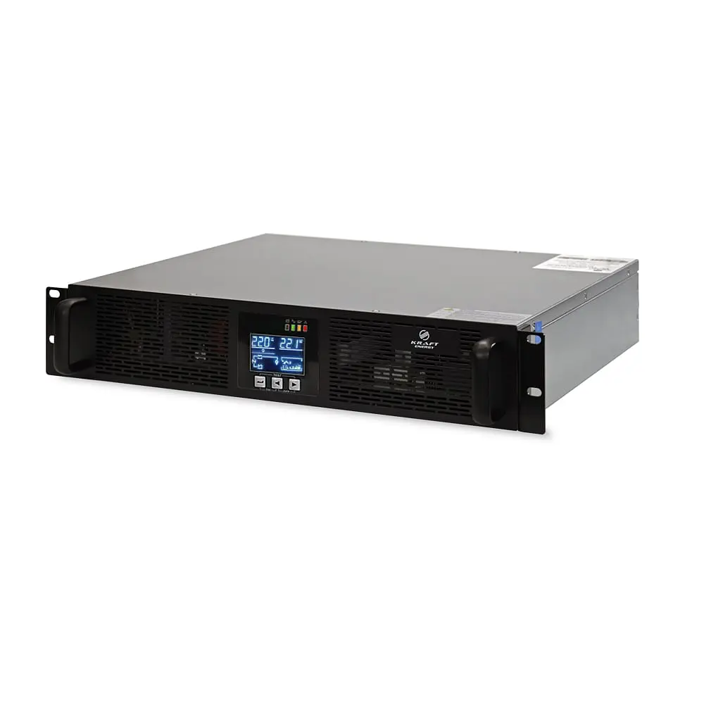 Джерело безперебійного живлення Kraft KRF-RM/6000VA/6KW/Ex Pro Online UPS під зовнішній акумулятор (42-00049) - фото 2