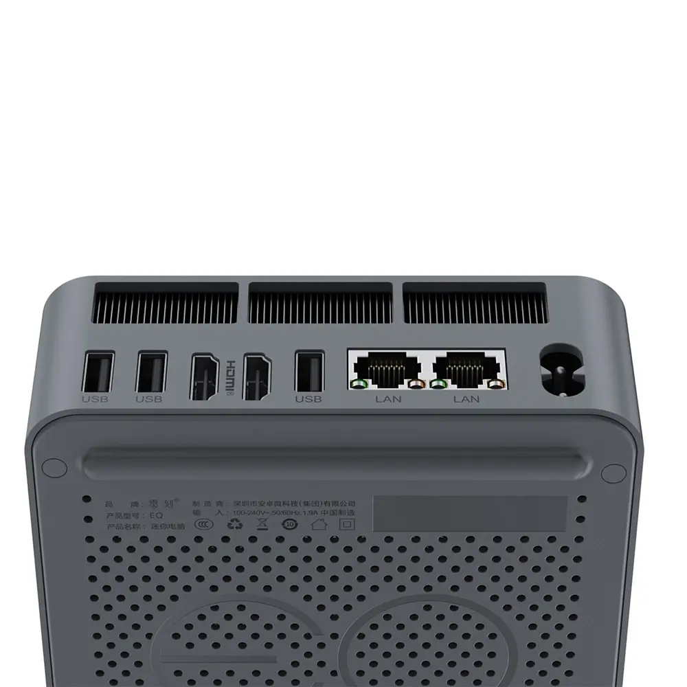 Неттоп Beelink EQR6 Black Ryzen 7 6800H 32Gb LPDDR5 500Gb SSD Radeon 680M 2xGLan 3xUSB 3.2 Type-C 2xHDMI Windows 11 Pro крепление VESA в комплекте (BLEQR66800H32500BK) - фото 4