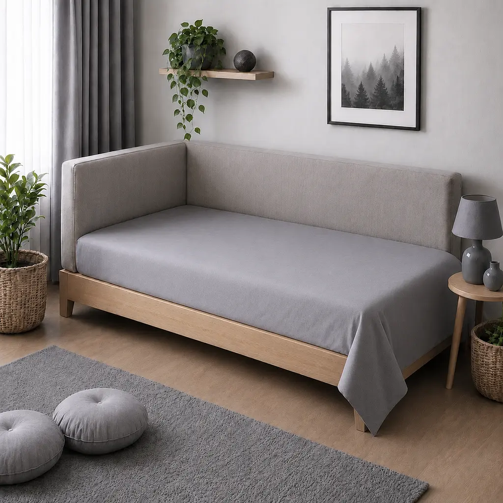 Дитяча постільна білизна MIRSON JUNIOR фланель Ash grey 200х220см (2200012803165) - фото 7