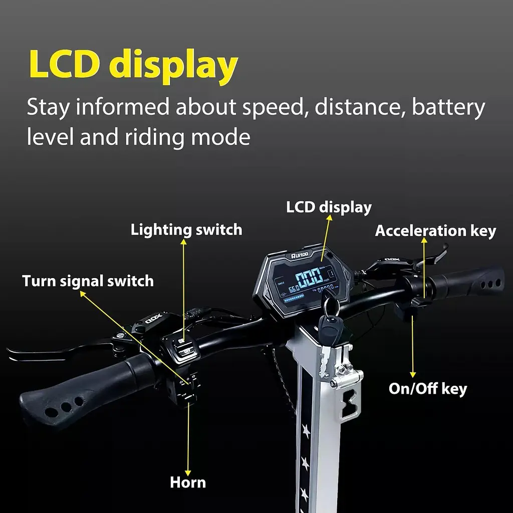 Електросамокат двомоторний Ruitoo T3 MAX (2х2800W, 60V, 30Ah) Білий - фото 12