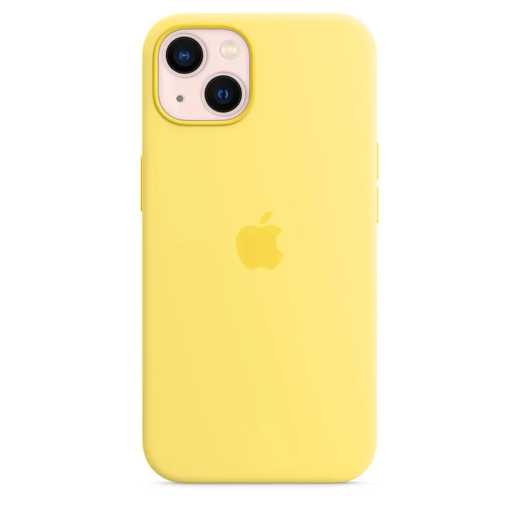 Чохол Silicone Case з MagSafe для Apple iPhone 13 (6.1) (Lemon Zest) ААА [69876] - фото 6