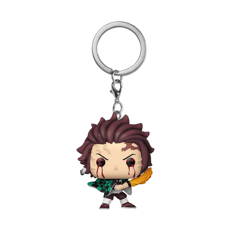Фигурка брелок Funko Pop Фанко Поп Demon Slayer Tanjiro Клинок рассекающий демонов Танджиро 4 см DS TK KC 4 - фото 2
