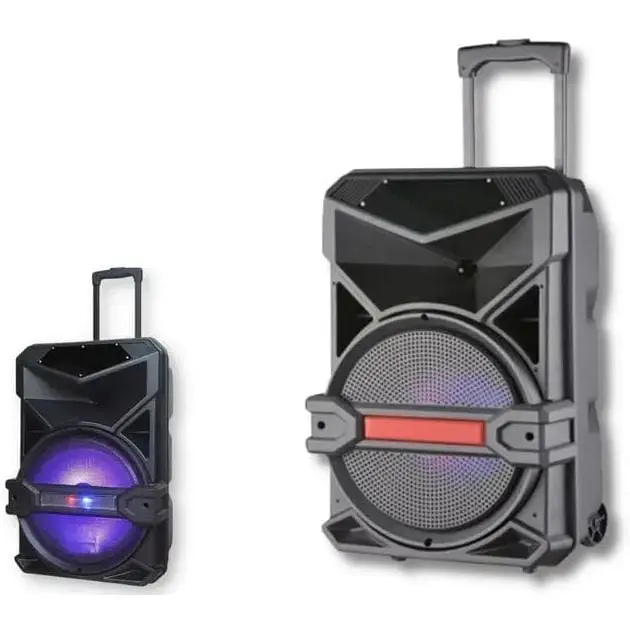 Акумуляторна акустична система XPRO UF-1716 колонка валіза 80Вт USB SD FM радіо Bluetooth мікрофон ДУ чорна (UF-1716) - фото 2