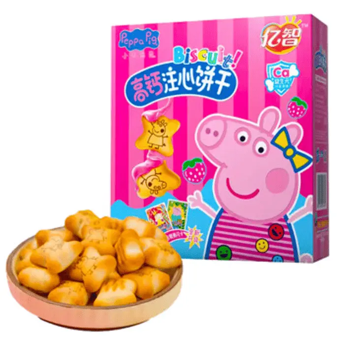 Печиво з кальцієм Yizhi Biscuit Peppa Pig Strawberry 160г - фото 4