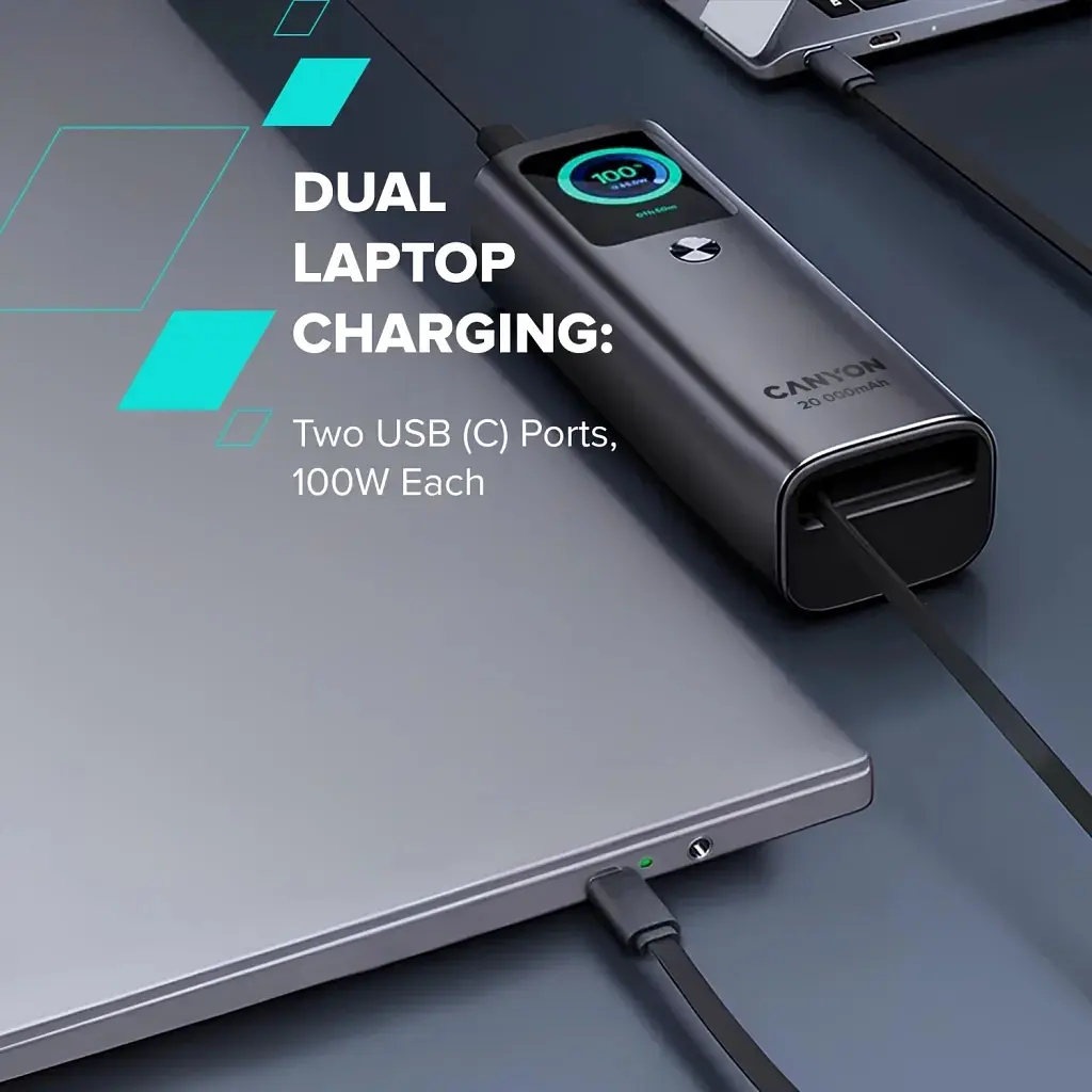Батарея універсальна Canyon 20000mAh OnPower 265 PD/100W (CNS-CPB265DG) - фото 7