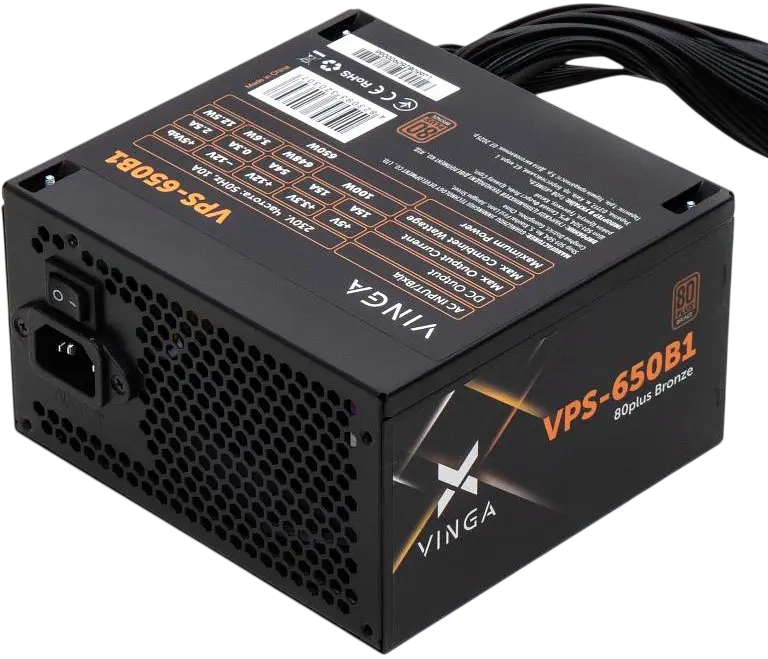 Блок живлення Vinga VPS B1 650W 80+ Bronze (VPS-650B1) - фото 2