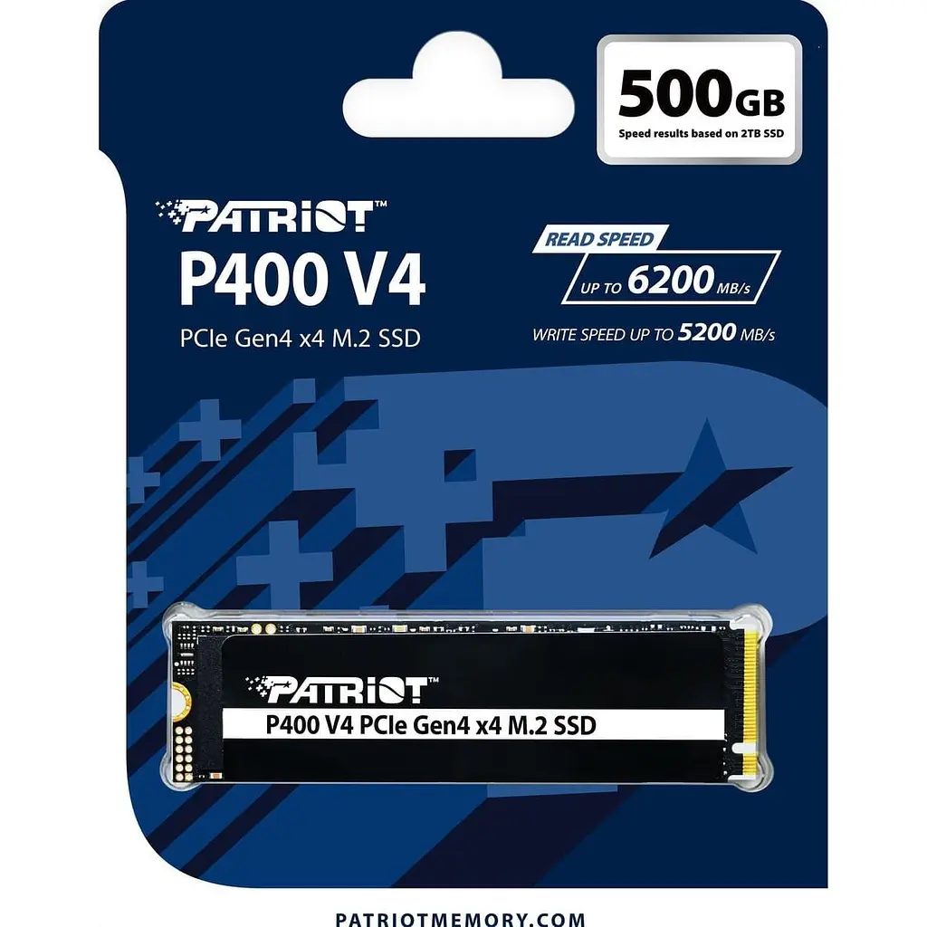 Накопичувач SSD Patriot m.2 NVMe 500GB P400 V4 PCIe 4.0 x4 TLC 512 480 (P400VP500GM28H) - фото 3
