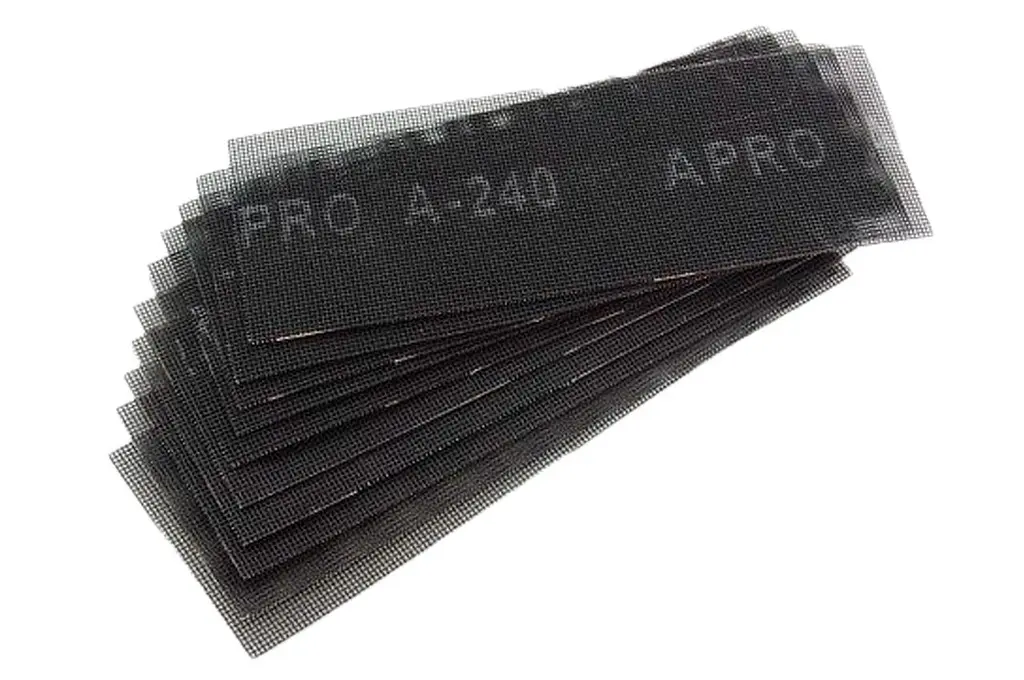 Сітка шліфувальна абразивна Apro 105 x 280 мм x Р240 (в упаковці 10 шт.) - фото 3
