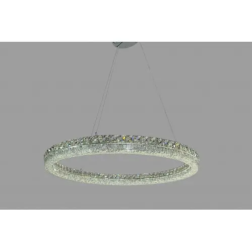 Люстра кільце Linisoln 633-800 метал, кришталь, акрил LED 115 Вт 17-20 м2 120-50 см 80 см - фото 4
