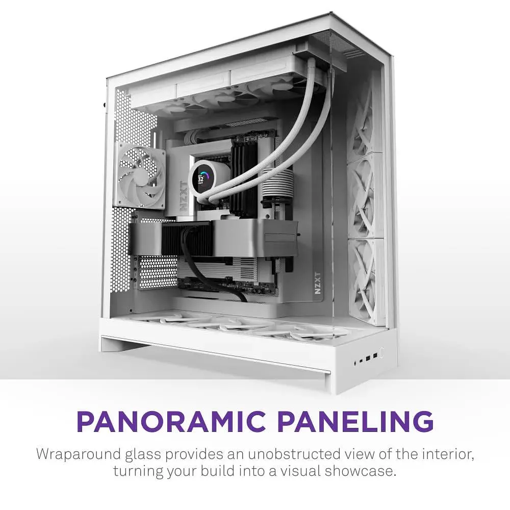 Корпус NZXT H9 Flow Tempered Glass без БЖ White (CM-H92FW-01) - фото 5