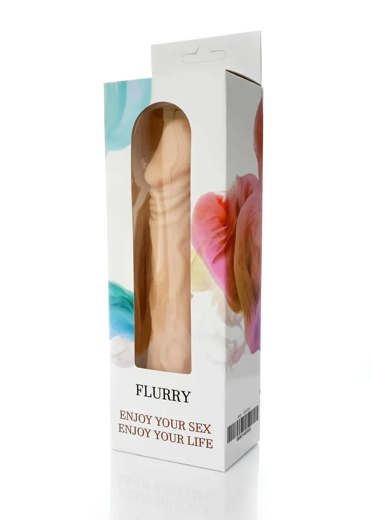 Реалістичний вібратор Boss Series Flurry 20.3 см тілесний - фото 6