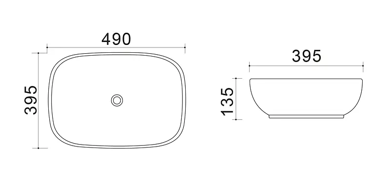 Умивальник накладний Mixxus Premium Diverse-0115 490x395x135 мм MP6650, Графит - фото 2