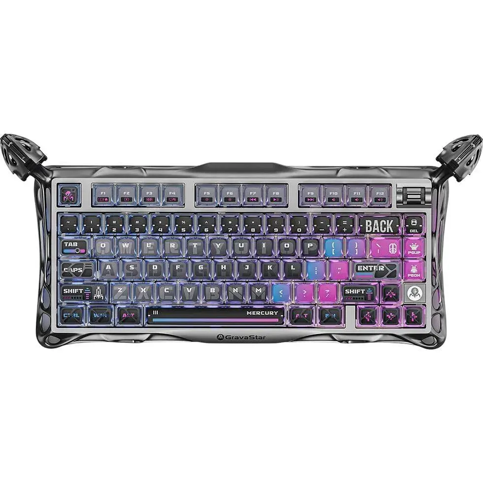 Клавиатура GravaStar Mercury K1 Pro TKL UA Cyberpunk [GSK1PRO_CBLK] [144898] - фото 2